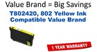 T802420, 802 Yellow Compatible Value Brand ink