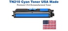 TN210C Cyan Premium USA Remanufactured Brand Toner