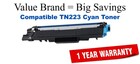 TN223C Cyan Compatible Value Brand toner