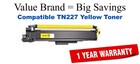 TN227Y Yellow Compatible Value Brand toner