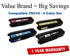 TN310 Color Set Compatible Value Brand replaces Brother TN310BK,TN310C,TN310M,TN310Y