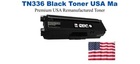 TN336BK Black Premium USA Remanufactured Brand Toner