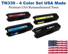 TN339 Super High Yield Color Set USA Made Remanufactured Brother toner TN339BK,TN339C,TN339M,TN339Y