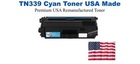 TN339C Cyan Premium USA Remanufactured Brand Toner