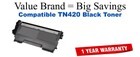 TN420 Black Compatible Value Brand toner