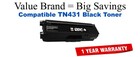 TN431BK Black Compatible Value Brand toner