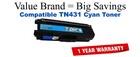 TN431C Cyan Compatible Value Brand toner
