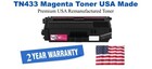 TN433M Magenta Premium USA Remanufactured Brand Toner