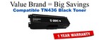 TN439BK Black Compatible Value Brand toner