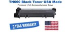 TN660 Black Premium USA Remanufactured Brand Toner