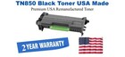 TN850 Black Premium USA Remanufactured Brand Toner