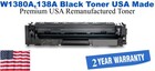 W1380A, 138A Black Premium USA Remanufactured Brand Toner