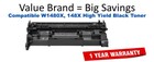 W1480X, 148X High Yield Black Compatible Value Brand Toner