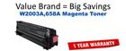 W2003A,658A Magenta Compatible Value Brand Toner