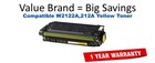 W2122A,212A Yellow Compatible Value Brand Toner