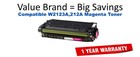 W2123A,212A Magenta Compatible Value Brand Toner