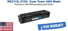 W2311A, 215A  Cyan Premium USA Remanufactured Brand  Toner
