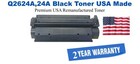 Q2624A,24A Black Premium USA Remanufactured Brand Toner